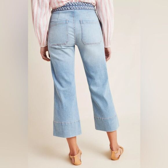 Current\ Elliott The Braided High Waist Crop Camp - Picture 4 of 5